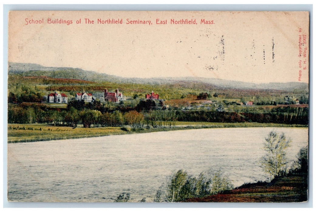 1908 School Buildings of the Northfield Seminary East Northfield MA Postcard