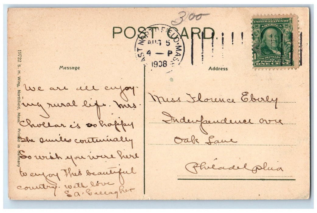 1908 School Buildings of the Northfield Seminary East Northfield MA Postcard