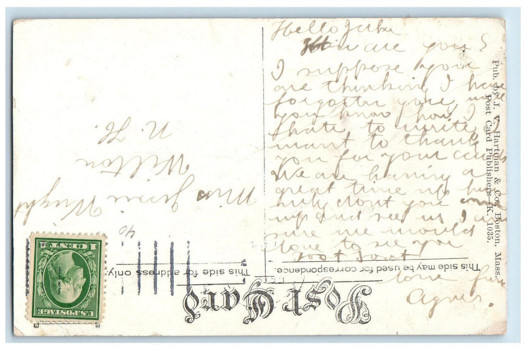 c1940's New High School Building Northfield Massachusetts MA Posted Postcard