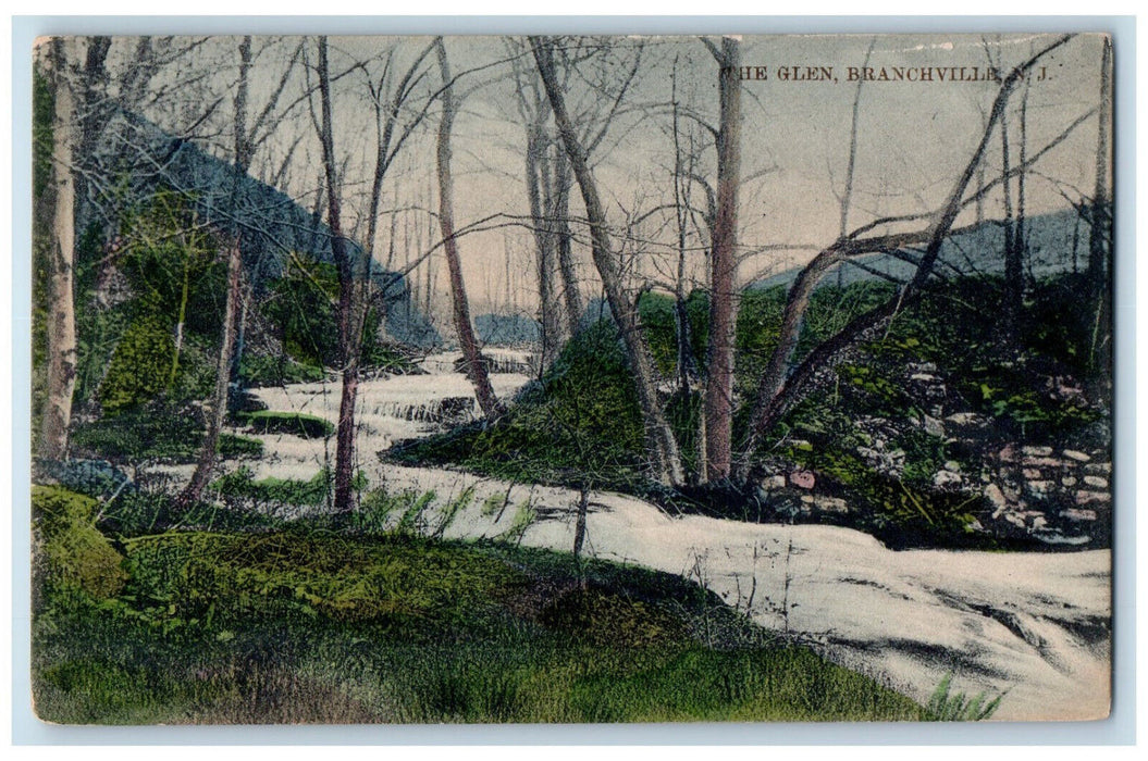 Scenic View Of The Glen Nature Scene Branchville New Jersey NJ Antique Postcard