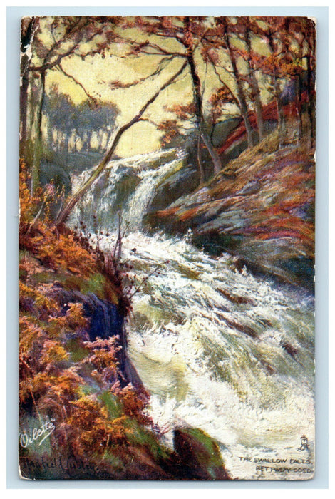 1905 Swallow Falls, Betws-y-Coed, England Posted Oilette Tuck Art Postcard