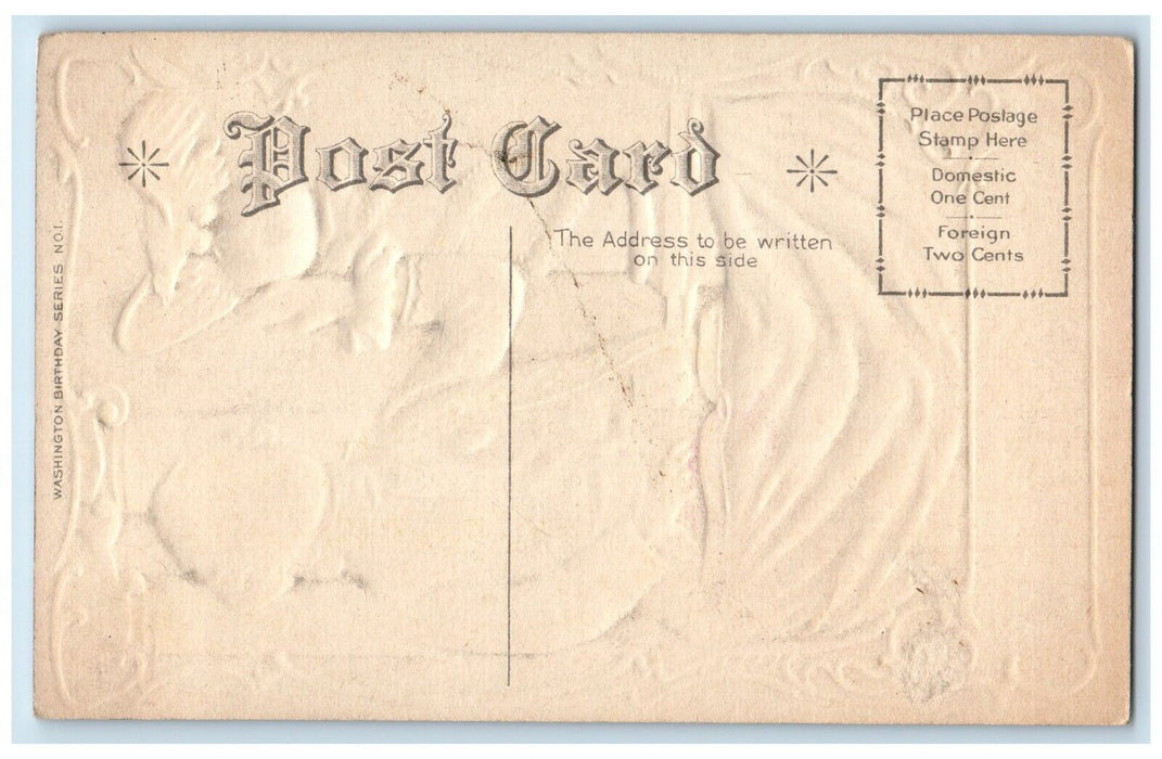 c1910's Washington Taking The Oath First President Nash Embossed Postcard