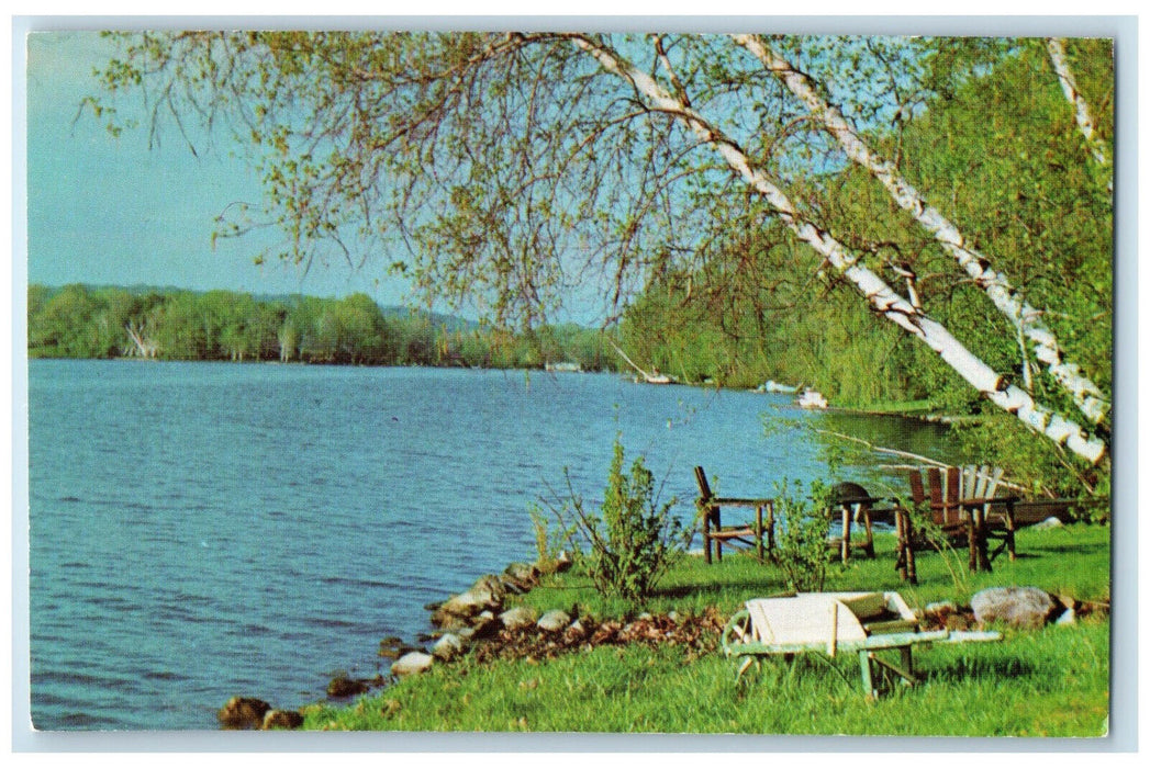 c1950's Greetings from Allison Ontario Canada Vintage Unposted Postcard