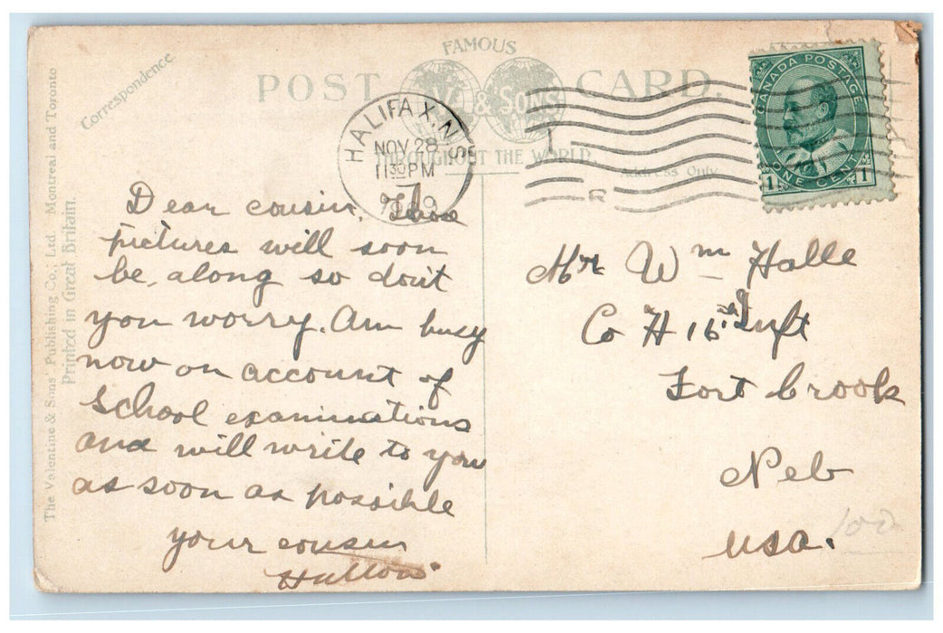 1909 The Gates at Entrance Public Gardens Halifax Nova Scotia Canada Postcard