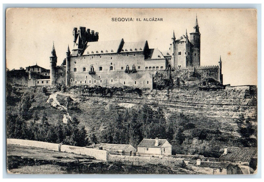 c1910 Building Castle El Alcazar Segovia Spain Antique Posted Postcard
