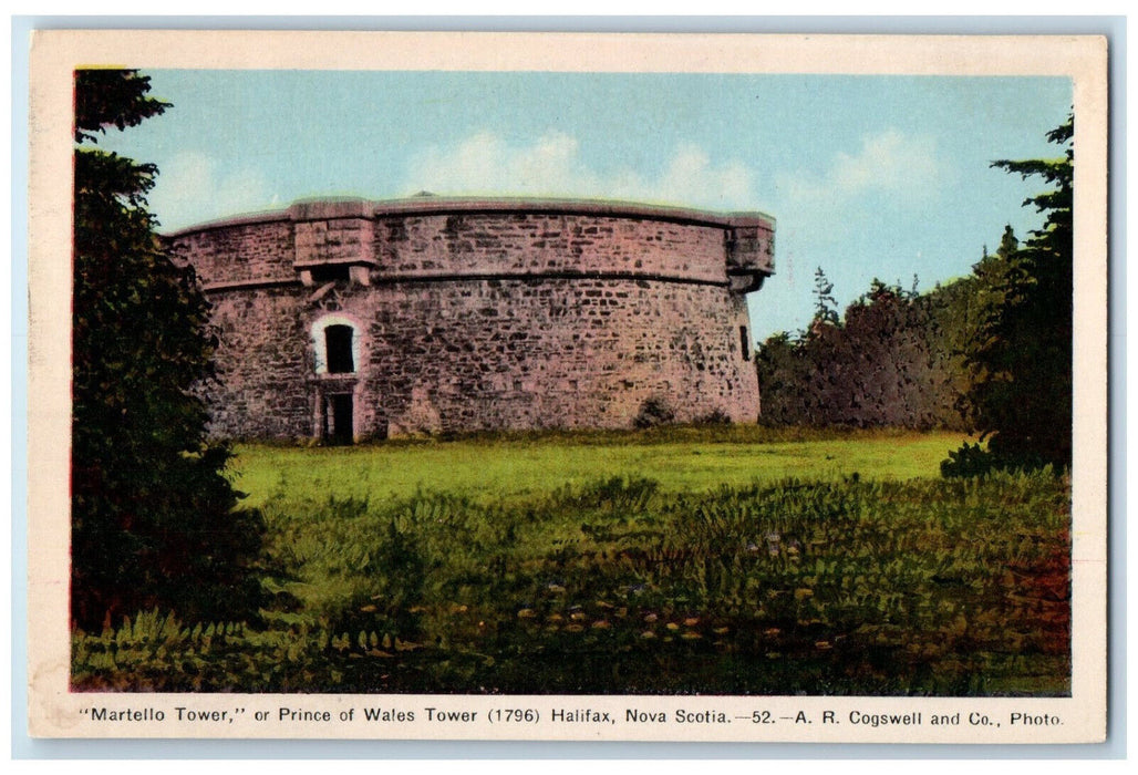 c1950s Martello Tower Prince of Wales Tower Halifax Nova Scotia Canada Postcard