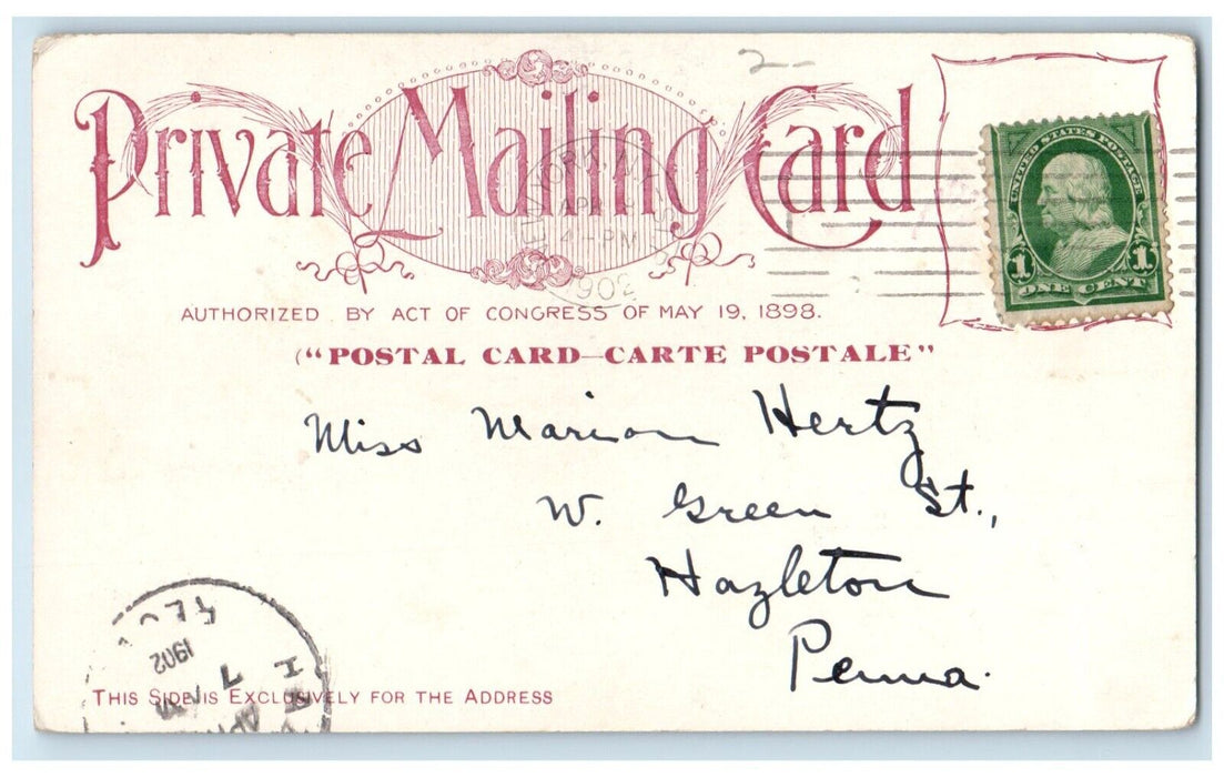 1902 Buyer Seller at a Market Scene at Puerto Rico Posted Antique PMC Postcard