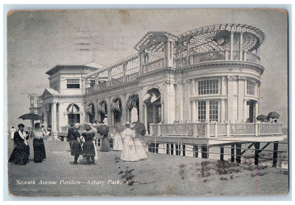 1909 Seventh Avenue Pavilion Asbury Park New Jersey NJ Posted Postcard