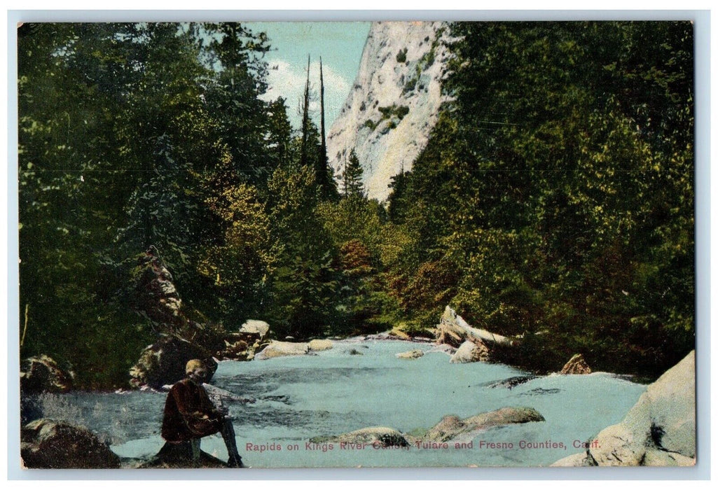 c1910 Rapids Kings River Canon Tulare Fresno Counties California CA PNC Postcard