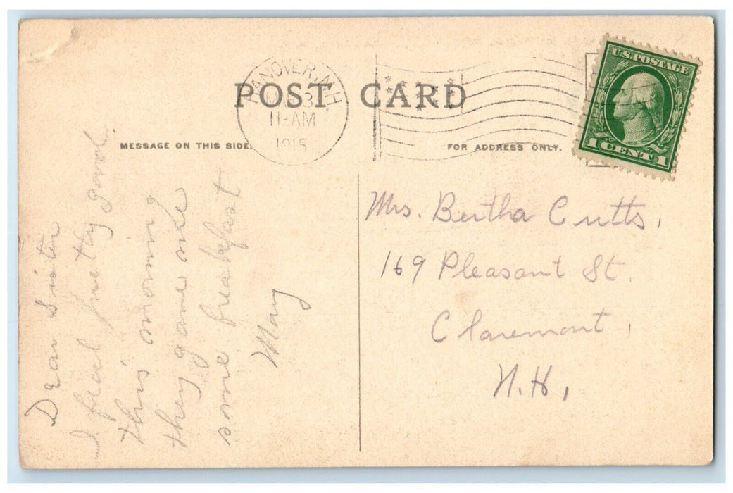 1915 Mary Hitchock Memorial Hospital Hanover New Hampshire NH Antique Postcard
