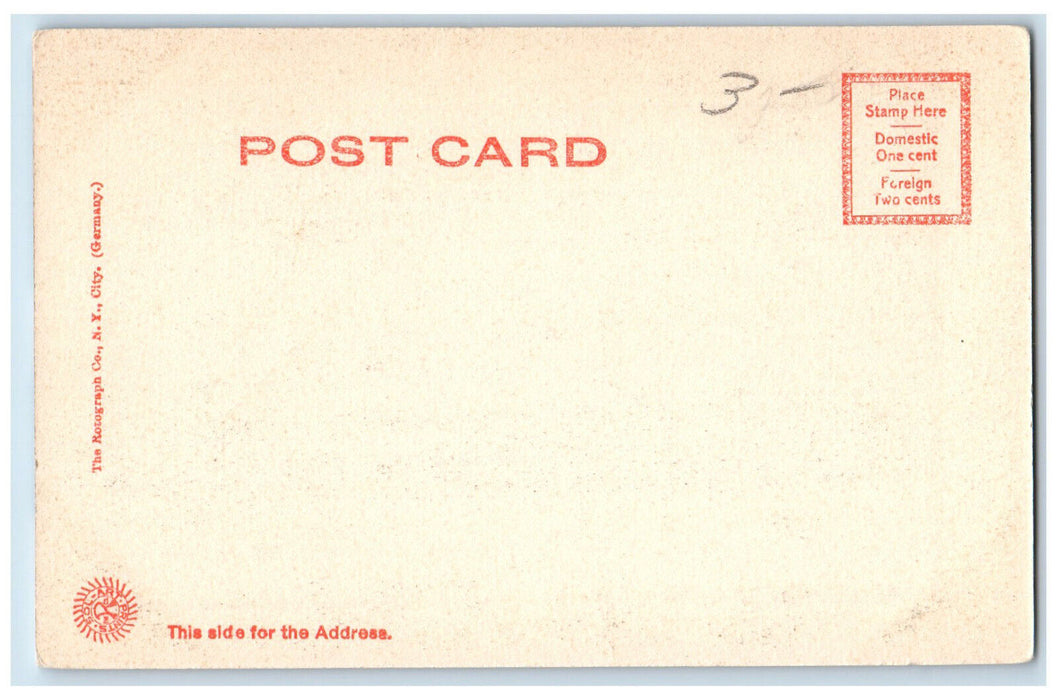 c1905 Public Library Oxford Massachusetts MA Antique Rotograph Co. Postcard
