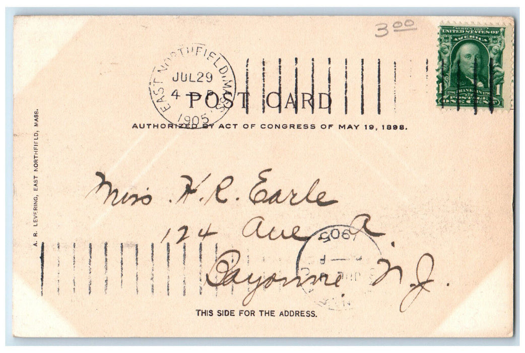 1905 Birth Place of D.L. Moody East Northfield Massachusetts MA Postcard