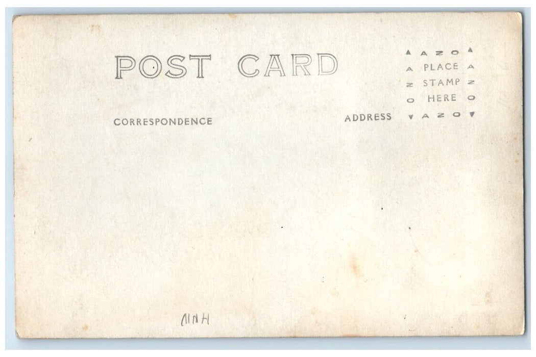 c1910's Birds Eye View Railroad Train Tracks Ludington MI RPPC Photo Postcard