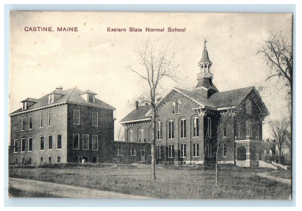 1913 Eastern State Normal School, Castine, Maine ME Antique Unposted Postcard