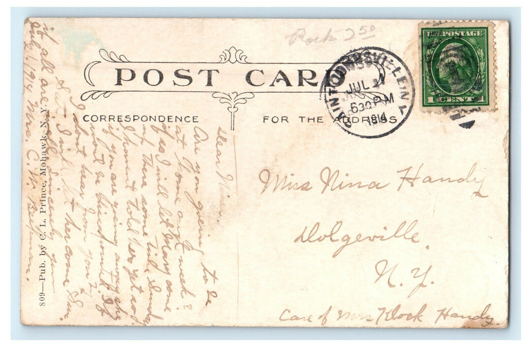 1914 View Near Neodak Showing Black Bear Mt. in Distance New York NY Postcard