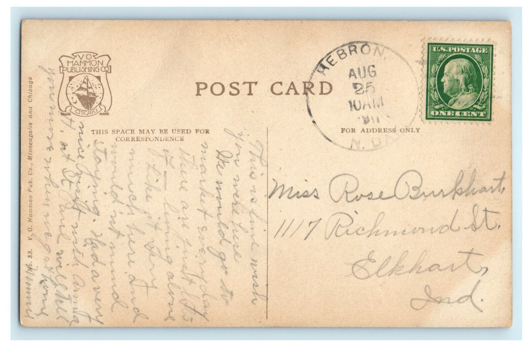 Pavilion Lake Harriet Concert Night Minneapolis Minnesota 1911 Antique Postcard