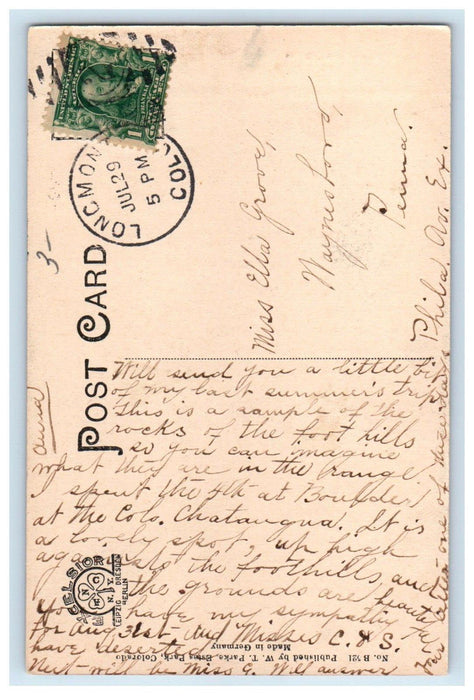 c1910's Canyon Of The Big Thompson Estes Park Colorado CO Antique Postcard