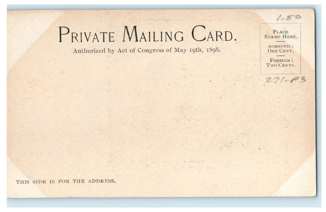 1901 Boulder, Summit of Mount Rollstone, Fitchburg, Massachusetts MA Postcard