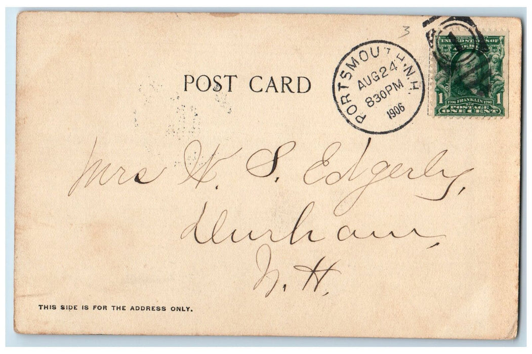 1906 Interior Of St. John's Church Aisle Portsmouth New Hampshire NH Postcard
