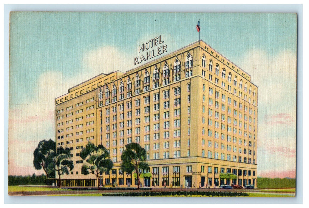 c1940s The Kahler Hotel, Rochester Minnesota MN Vintage Unposted Postcard