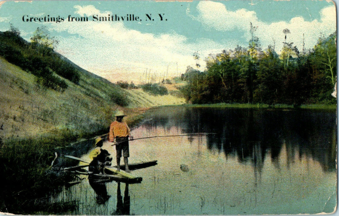 1912 Greetings from Smithville New York NY Antique Posted Postcard