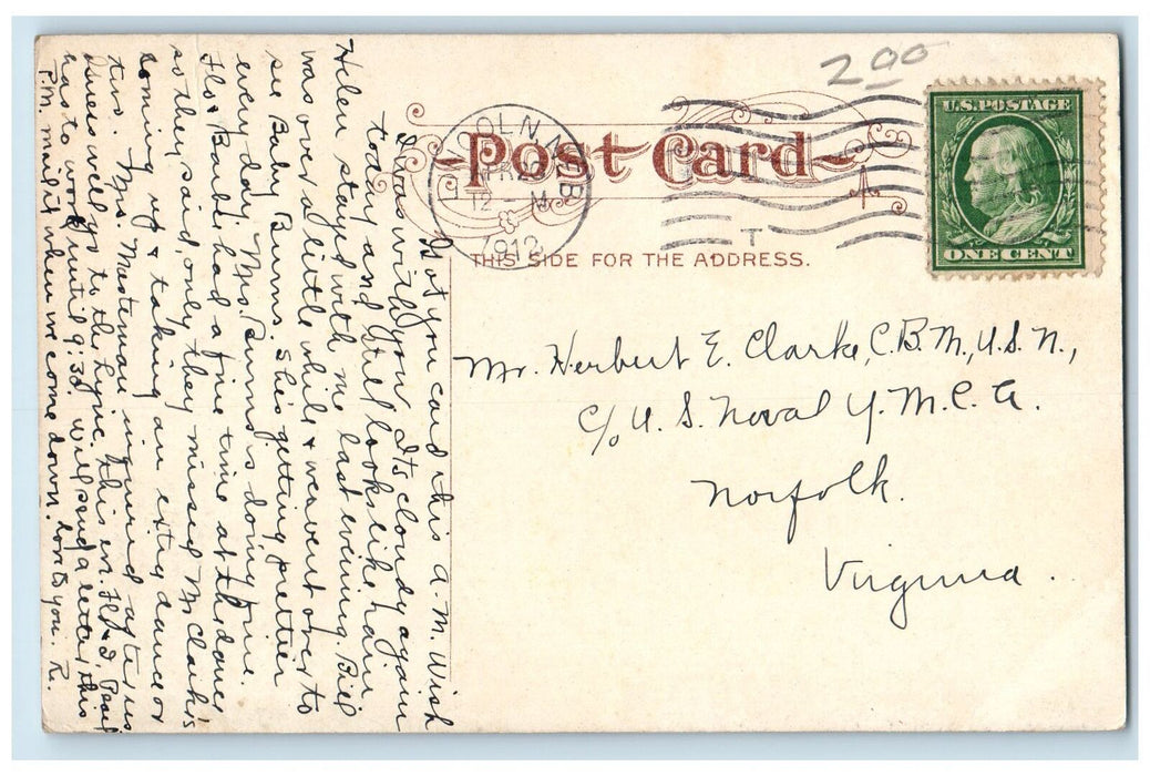 1912 New Union Pacific Headquarters Building Omaha Nebraska NE  Posted Postcard