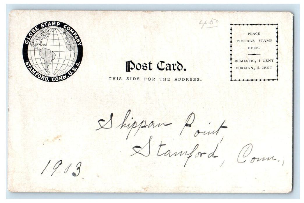1903 Stamford High School Building Connecticut CT Posted Antique Postcard