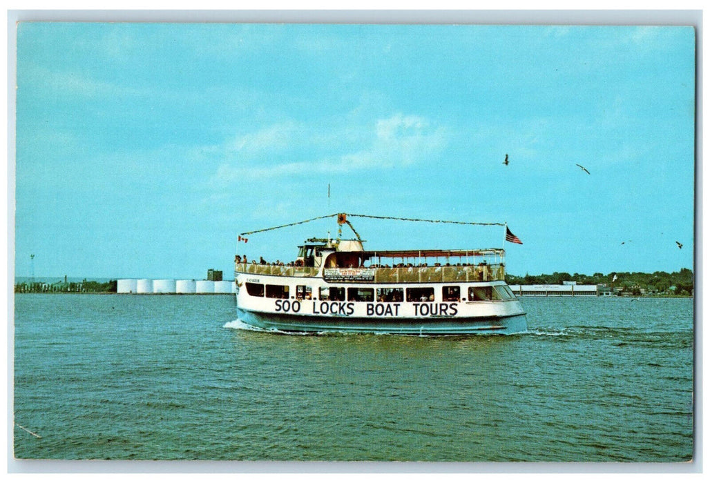 c1950's Soo Locks Boat Tours, Sault Ste. Marie, Michigan MI Postcard