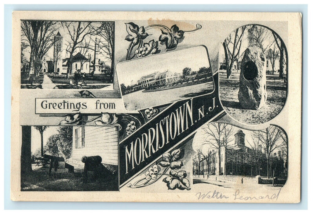 1907 Multiview Greetings From Morristown New Jersey NJ Posted Antique Postcard