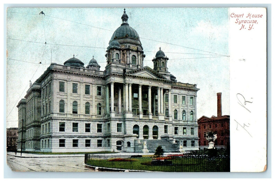 1907 The Court House Building Syracuse New York NY Posted Antique Postcard