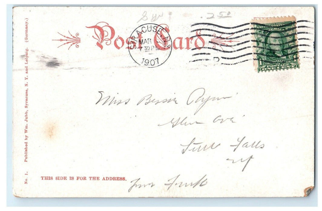 1907 The Court House Building Syracuse New York NY Posted Antique Postcard