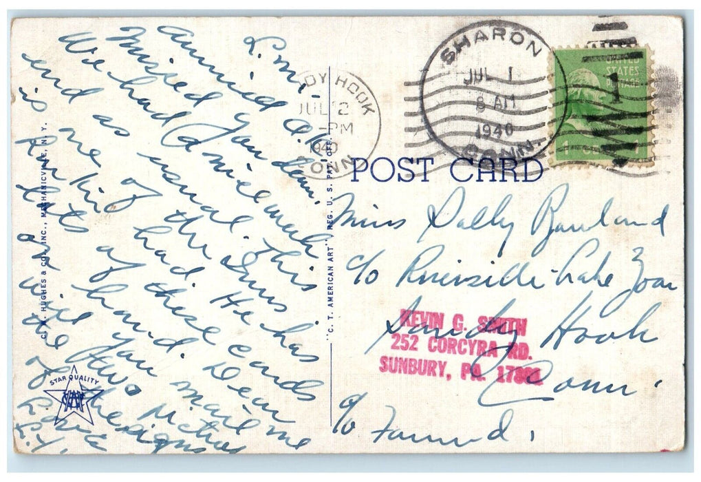 1940 View Of Greenock Inn Building Lee Massachusetts MA Vintage Postcard