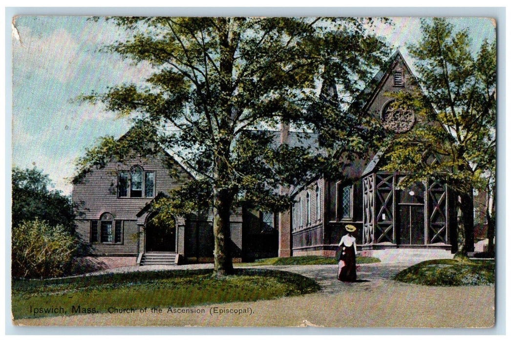 1903 Chruch Of The Ascension (Episcopal) Ipswich Massachusetts MA Postcard