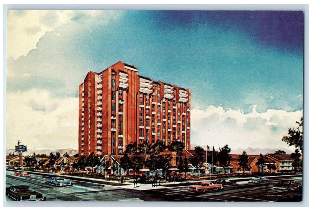 1976 Little America Salt Lake City UT, Cars Center Of Business District Postcard