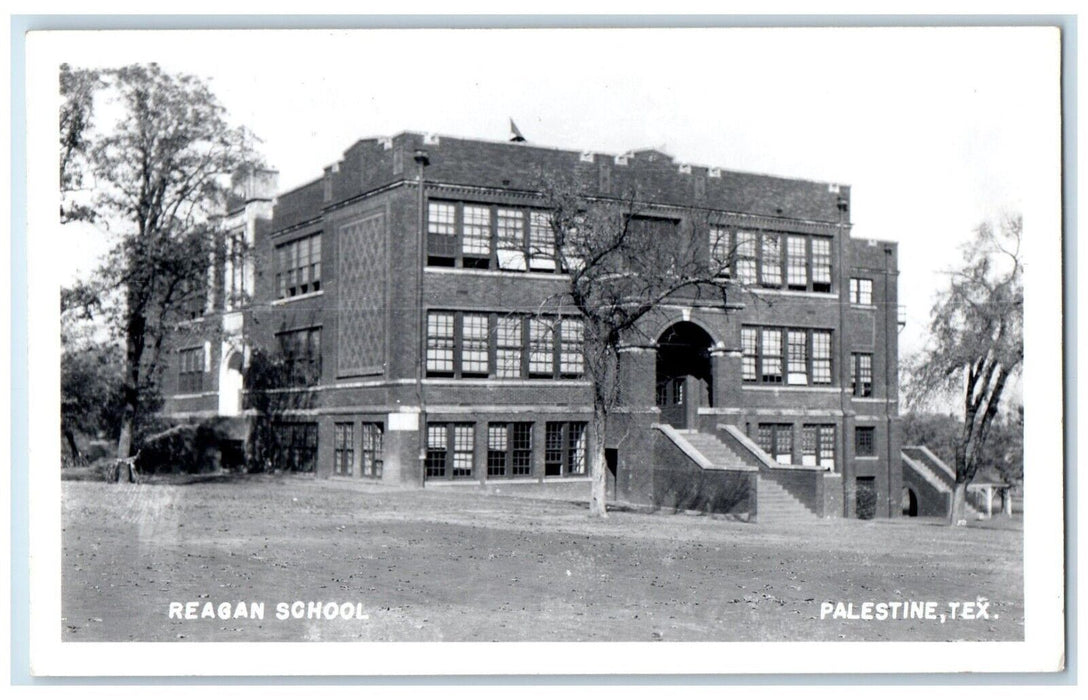c1940's Reagan School Palestine Texas TX RPPC Photo Unposted Postcard