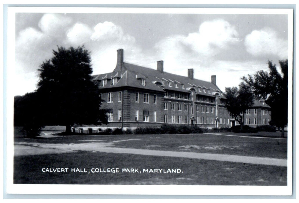 c1950's Calvert Hall College Park Maryland MD RPPC Photo Unposted Postcard