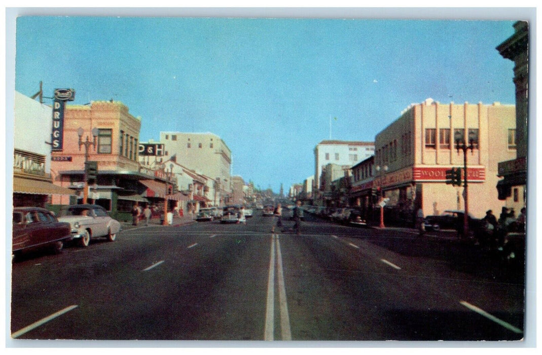 c1960 Central Business Section Coastal City Exterior Ventura California Postcard