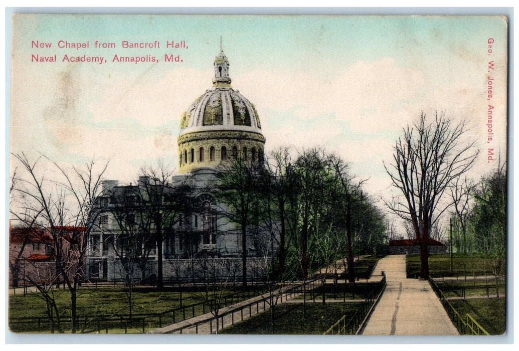 c1910 New Chapel Bancroft Hall Naval Academy Annapolis Maryland Vintage Postcard
