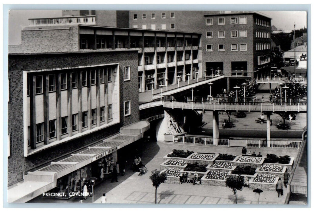 Marks & Spencer Precinct Coventry England United Kingdom RPPC Photo Postcard