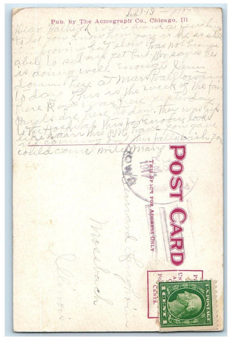1917 St. Tomas Hospital Building Marshalltown Iowa IA Posted Antique Postcard