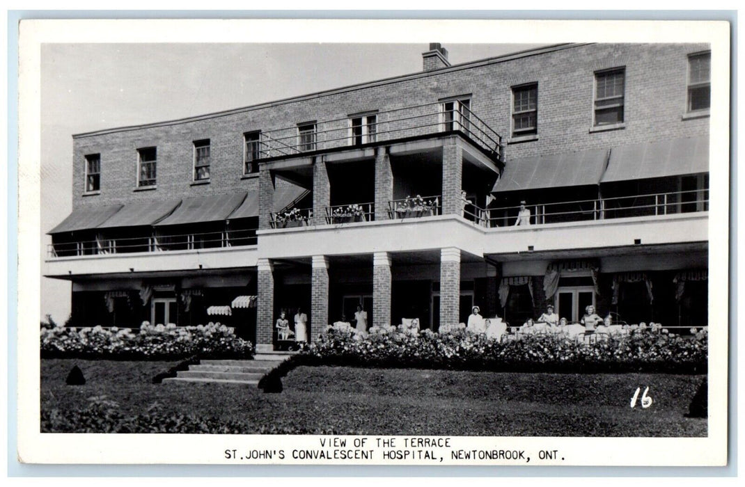 c1950's Terrace St. John Hospital Newtonbrook Ontario Canada RPPC Photo Postcard