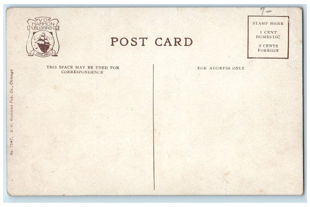 c1950's Steamship Passenger Ferry Smoke Stack Docking Boat Indiana IN Postcard
