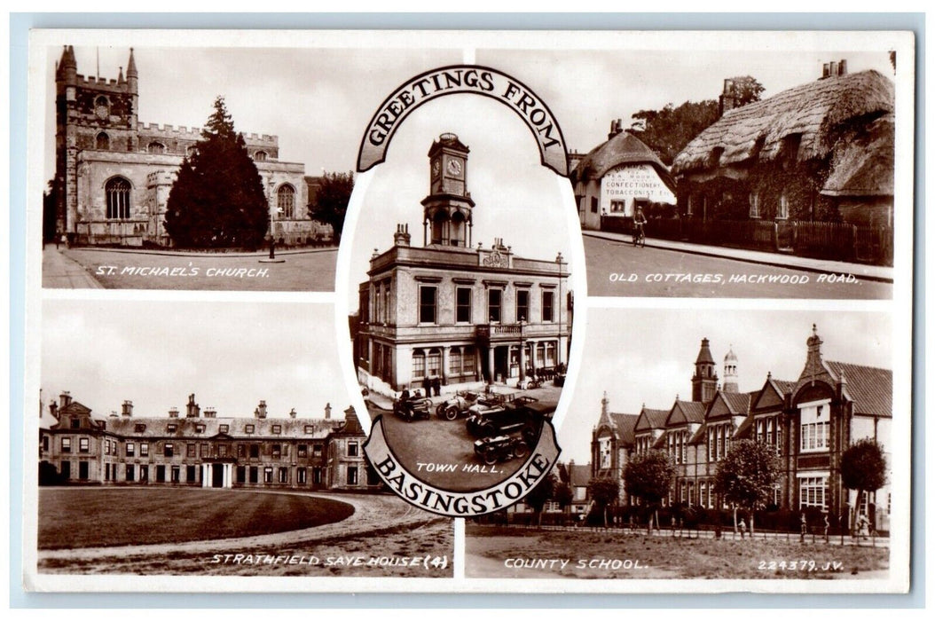 Greetings From Basingstoke Multiview Church School  RPPC Photo Postcard