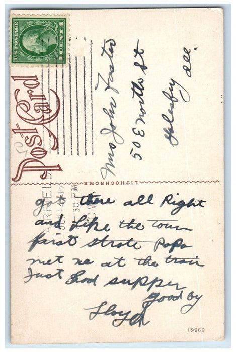 1915 Barhydt Parsons College Building Campus Fairfield Iowa IA Antique Postcard