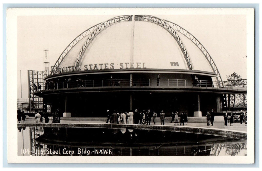 1940 US Steel Corp. Building New York World's Fair NYWF RPPC Photo Postcard