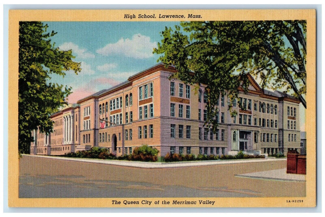 The Queen City Merrimac Valley High School Lawrence Massachusetts MA Postcard