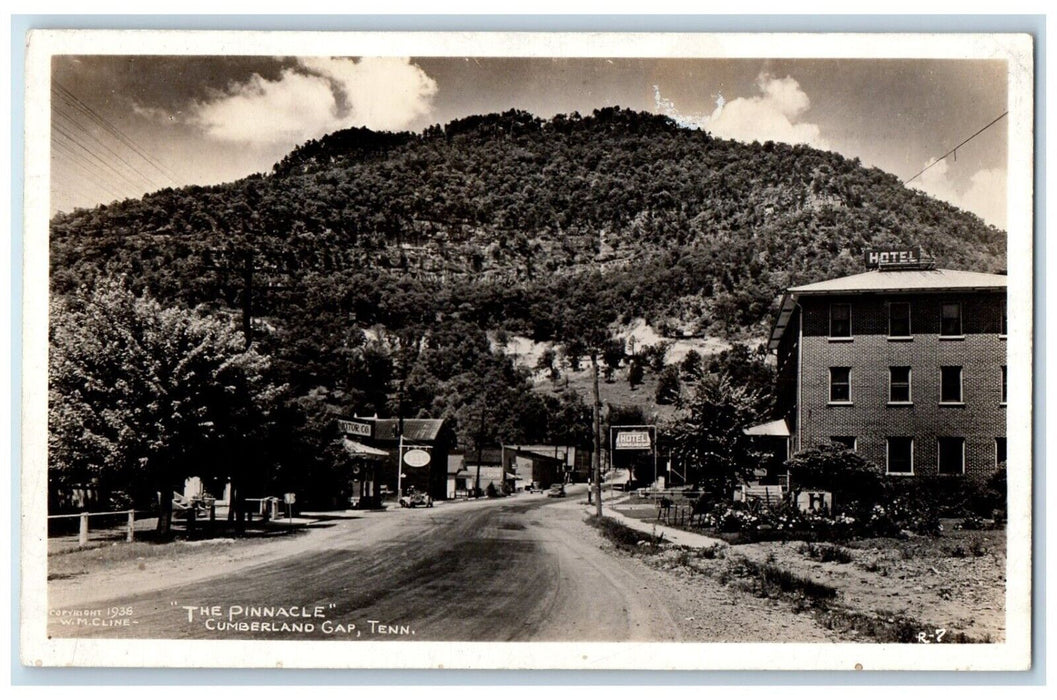 c1940's The Pinnacle Cumberland Gap Hotel Cline TN RPPC Photo Postcard