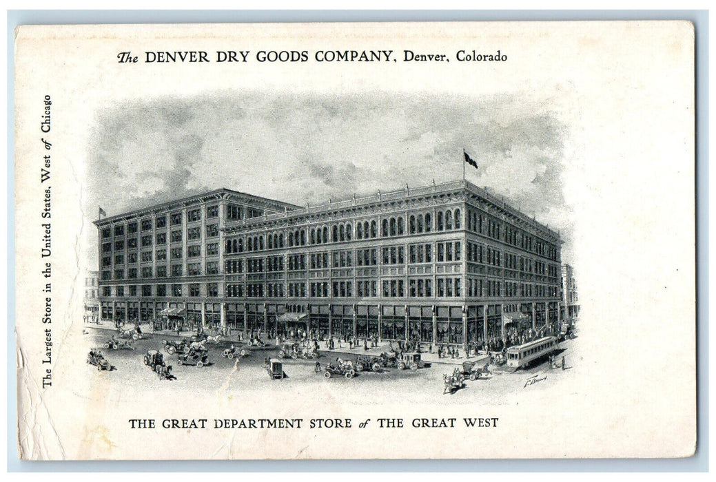 c1905 The Denver Dry Goods Company Great Department Store CO Antique Postcard