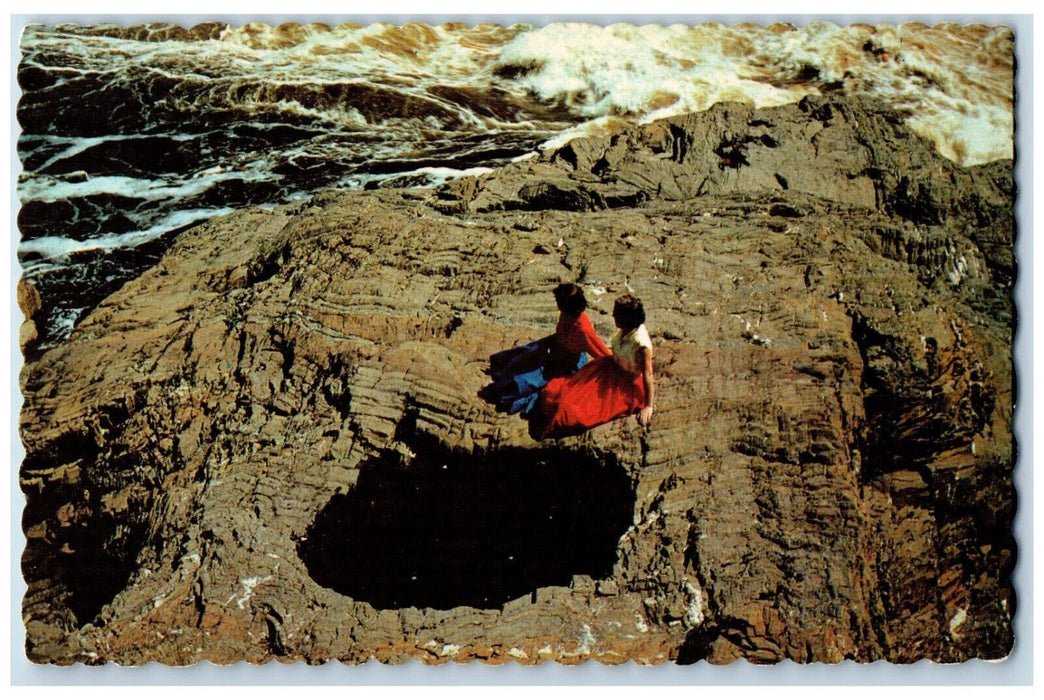 c1950's Wells in Rock Nature's Work of Centuries Grand Falls Canada Postcard
