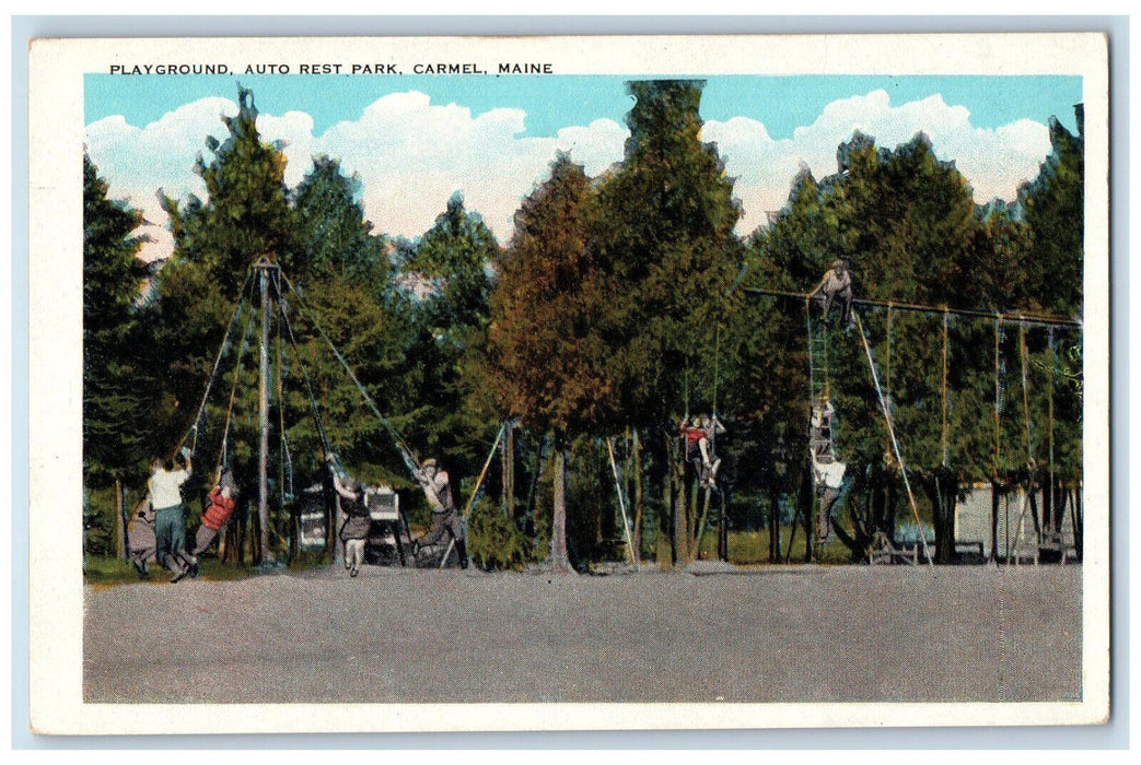 c1920's Playground Auto Rest Park Carmel Maine ME Antique Unposted Postcard